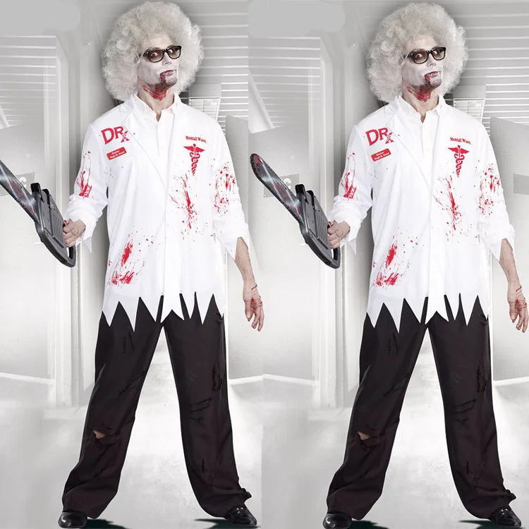 

Halloween cosplay horror bloody chainsaw crazy devil male party costume vampire zombie demon costume suitable for any figure