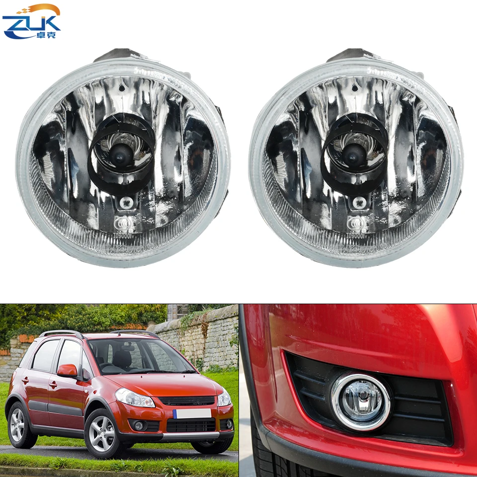 ZUK światło przeciwmgielne przedniego zderzaka lampa reflektorowa do jazdy dziennej dla Suzuki SX4 2007-2012 Aerio 2002 2003 2004 światła przeciwmgielnego