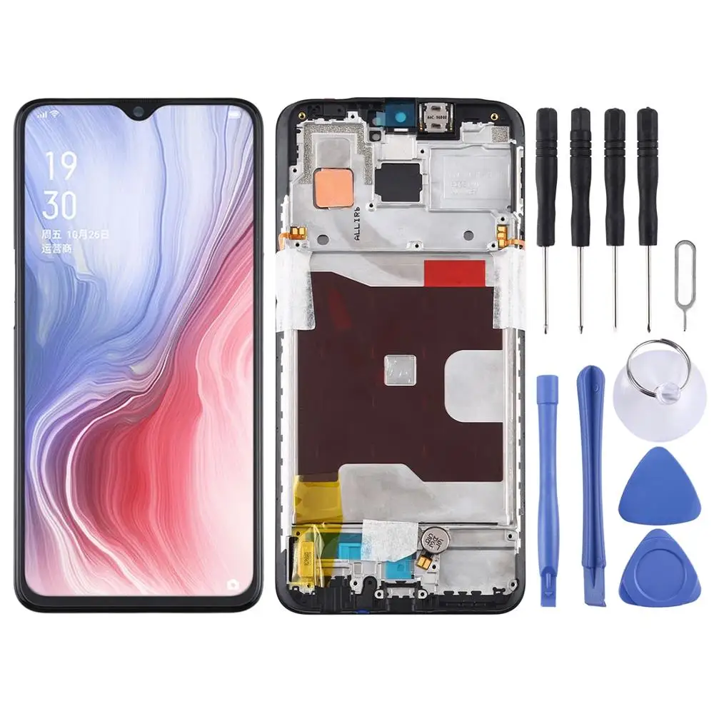 LCD Screen and Digitizer Full Assembly with Frame for OPPO Reno Z