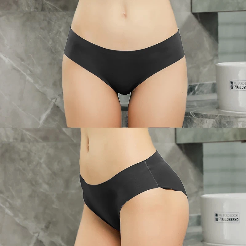 3PCS/Set Women Panties Sexy Seamless Underwear Pantys Lingerie for Female Underpants Soft Solid Color Low-Rise Briefs Intimates