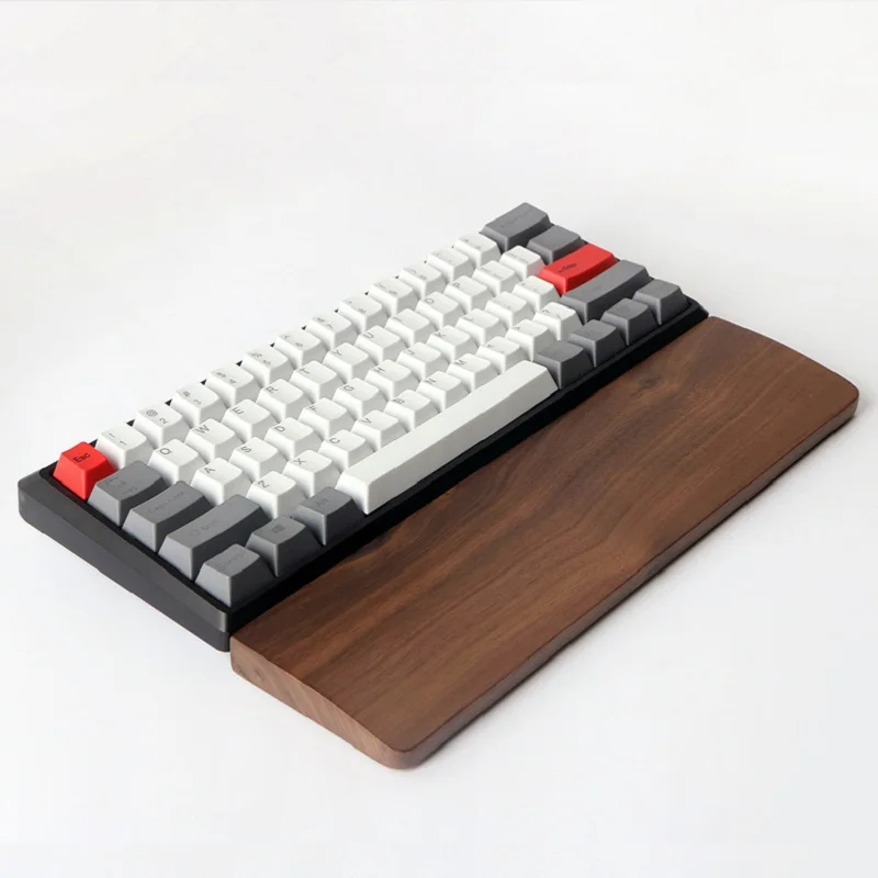 60 87 104 Keys One-Hand Walnut Wooden Keyboard Wrist Rest For GK64 68 Anne Pro 2 with Anti-Slip Mat Pad Custom  For Keyboard