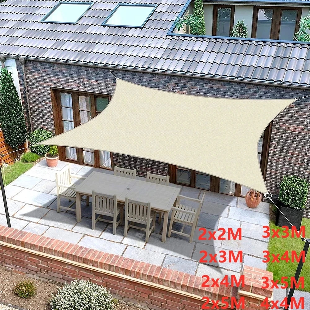 420D waterproof awning awning is suitable for outdoor garden, beach, camping, yard, swimming pool, awning, tent, sunshade4x5m