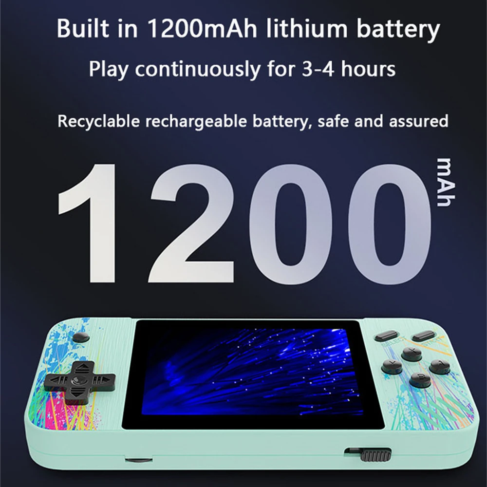 Cool Macaron Color Style Mini Portable Video Game Console 3.5 inch Screen 8 bit Retro Gaming Player with 800 free games