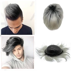 Popular Color Toupee T Color Hair Prosthesis Poly Base Human Hair