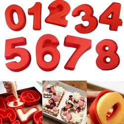 10 Inch 0-9 Large Silicone Number Cake Mold Arabic Number Shape Cake Mold Decoration Tool For Wedding Birthday Anniversary Cake