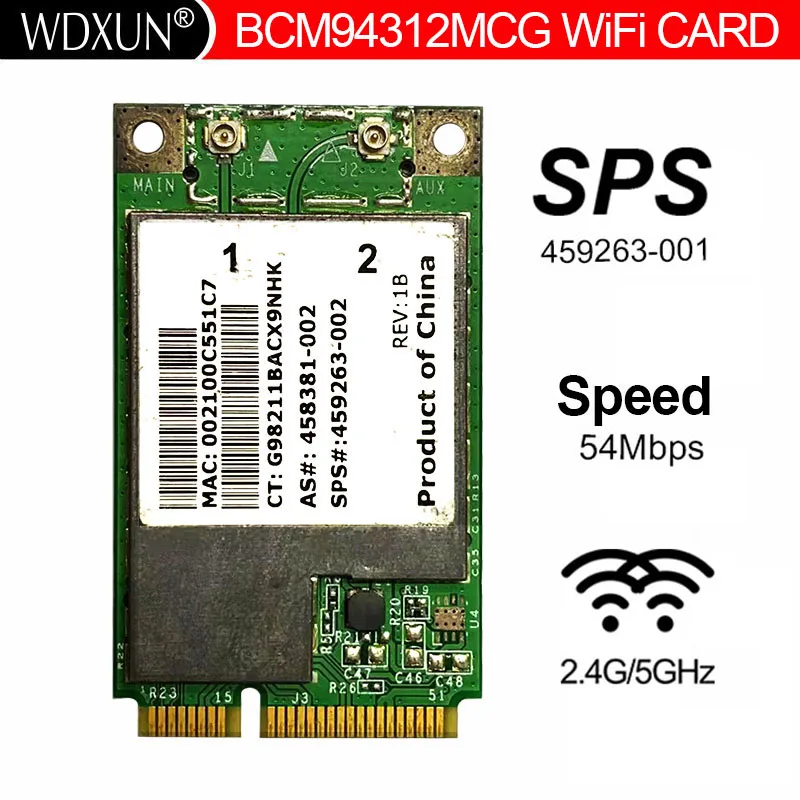 BroadCom BCM94312MCG BCM4312 459263-001 Mini PCI-E Wireless Lan WLAN Wifi  Card 802.11 ABG 54M