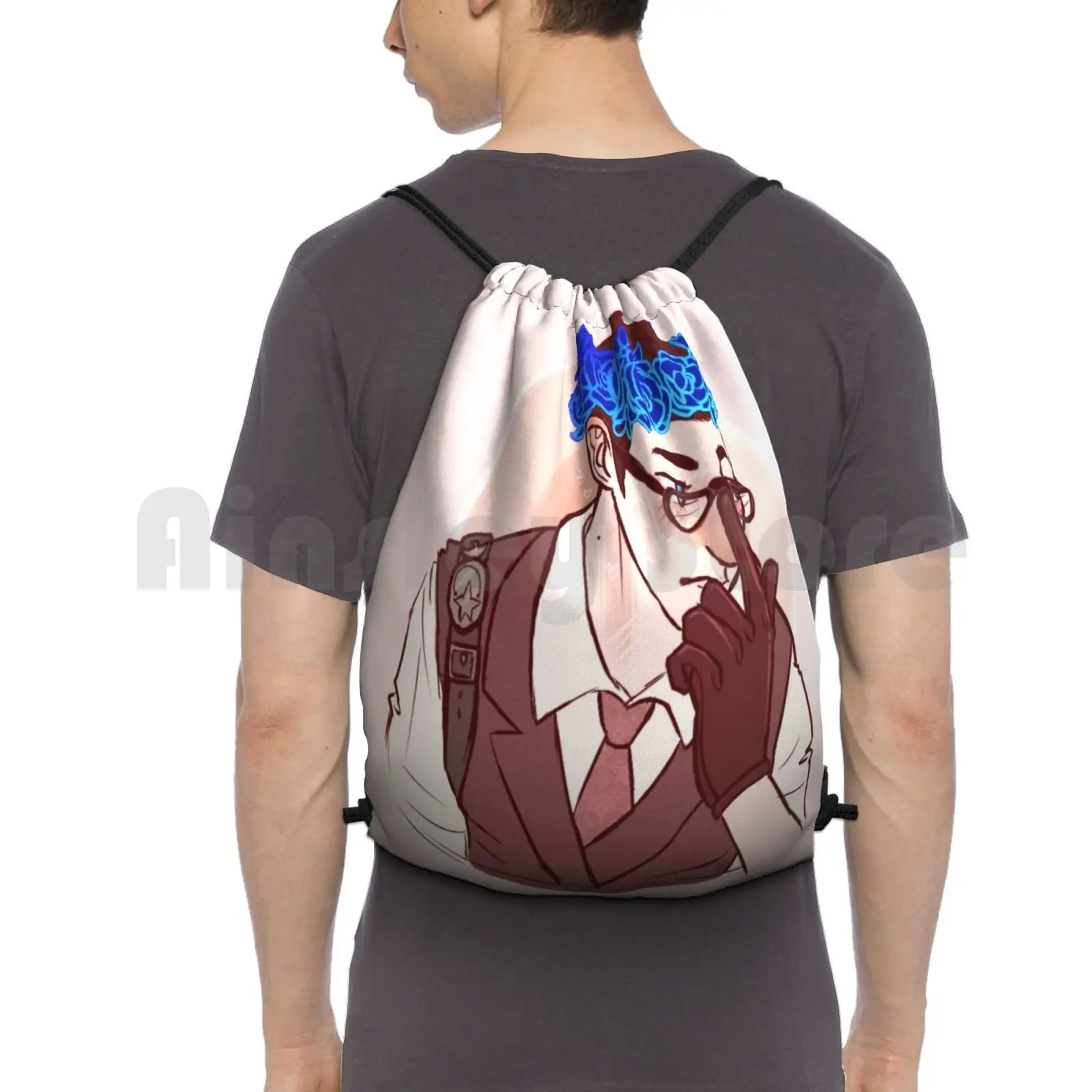 Joseph ; Precious Cinnamon Bun Backpack Drawstring Bag Riding Climbing Gym Bag Tew The Evil Within Joseph Oda Flowercrown