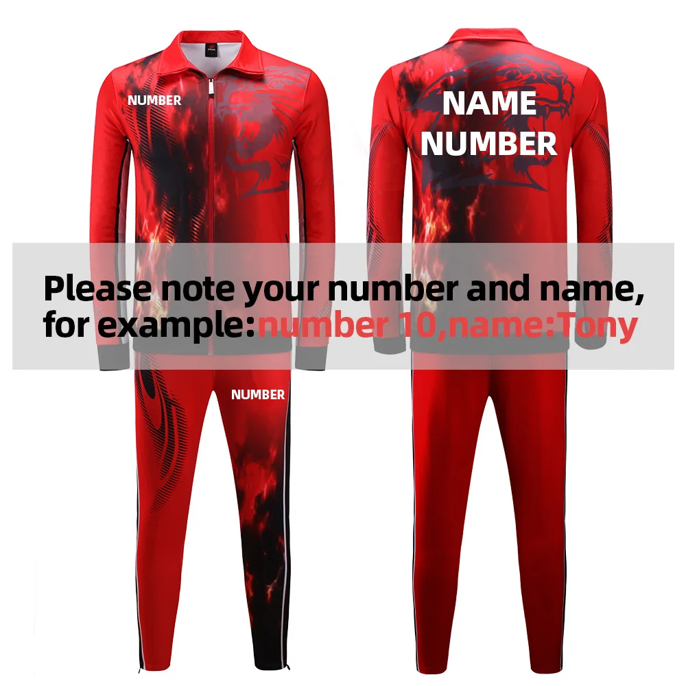 Survetement Men Football Jerseys Running Jogging Track Suit Design Jerseys Soccer Sport Tracksuit Set Football Sportswear Jacket image 4