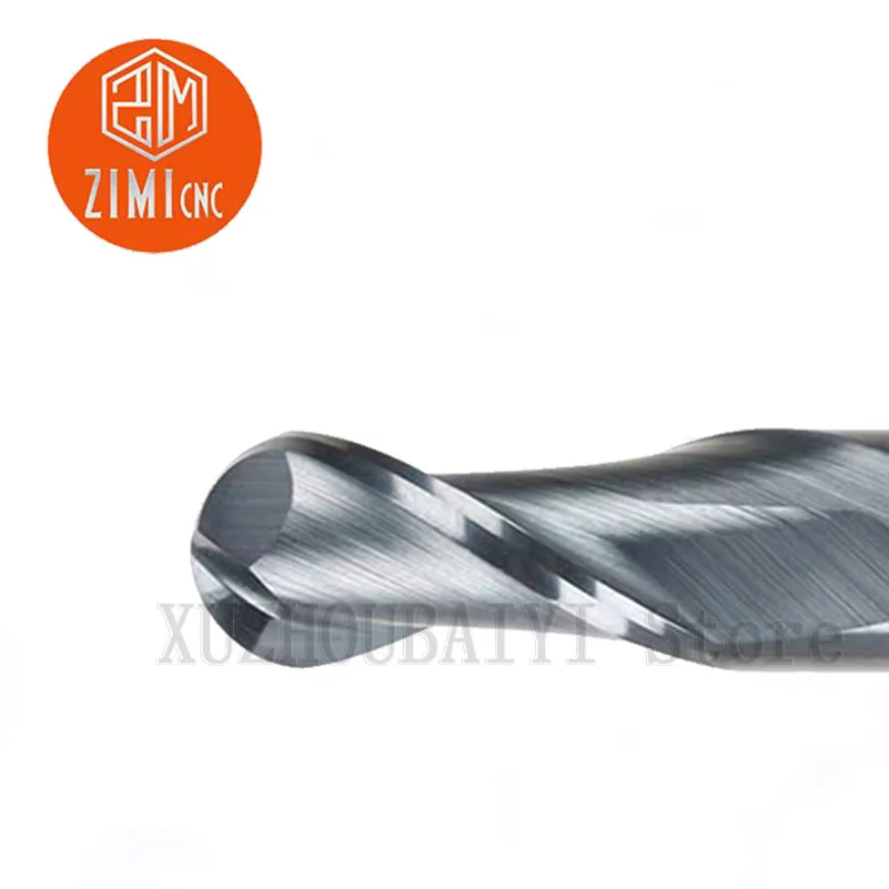 HRC45 ° tungsten steel milling cutter R ball round ball head end mill straight shank taper carbide milling cutter metal