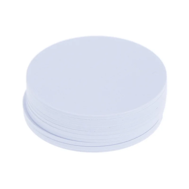 10Pcs ReWritable 0 Block 13.56MHz UID Coin Card RFID Tag Keyfob Writable ISO14443A Used To Copy MF S50 White Round 25mm