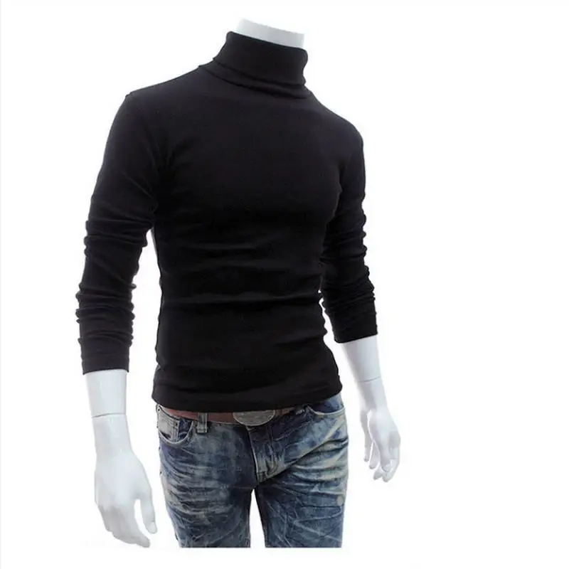 2020 mode Männer Pullover Einfarbig Langarm Rollkragenpullover in männer Pullover Gestrickte Pullover Männer Jersey Hombre Cuello