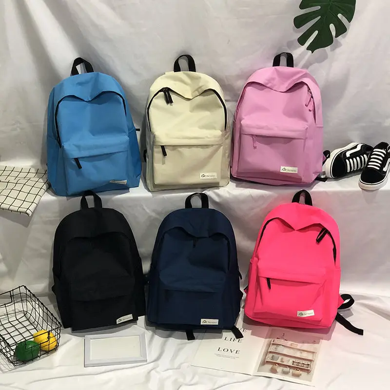 Schoolbag female Japanese simple wild campus backpack Korean version ins college wind male student backpack leisure handbag