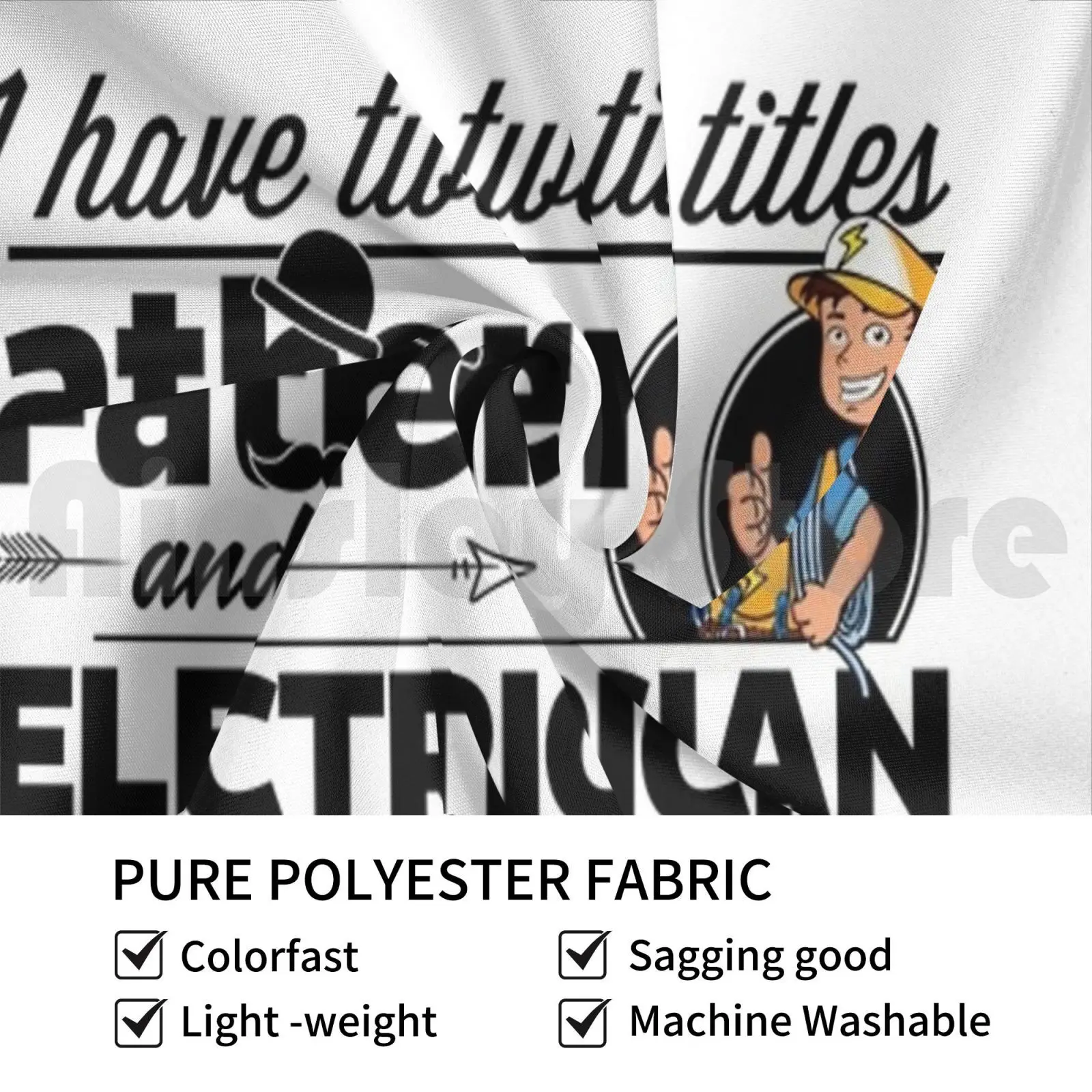 Proud Electrician Elektriker-And Father Vater Tapestry Background Wall Hanging D0010174b Electrician Job High