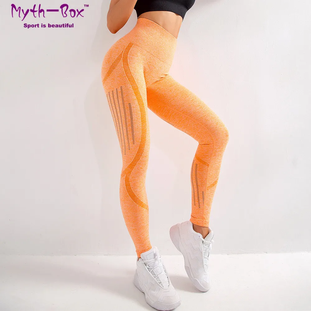 Women Sport Leggings Seamless Yoga Pants Hollow Out Running Trousers Quick Dry Hip Lifting Workout leggins Gym Fitness Tights