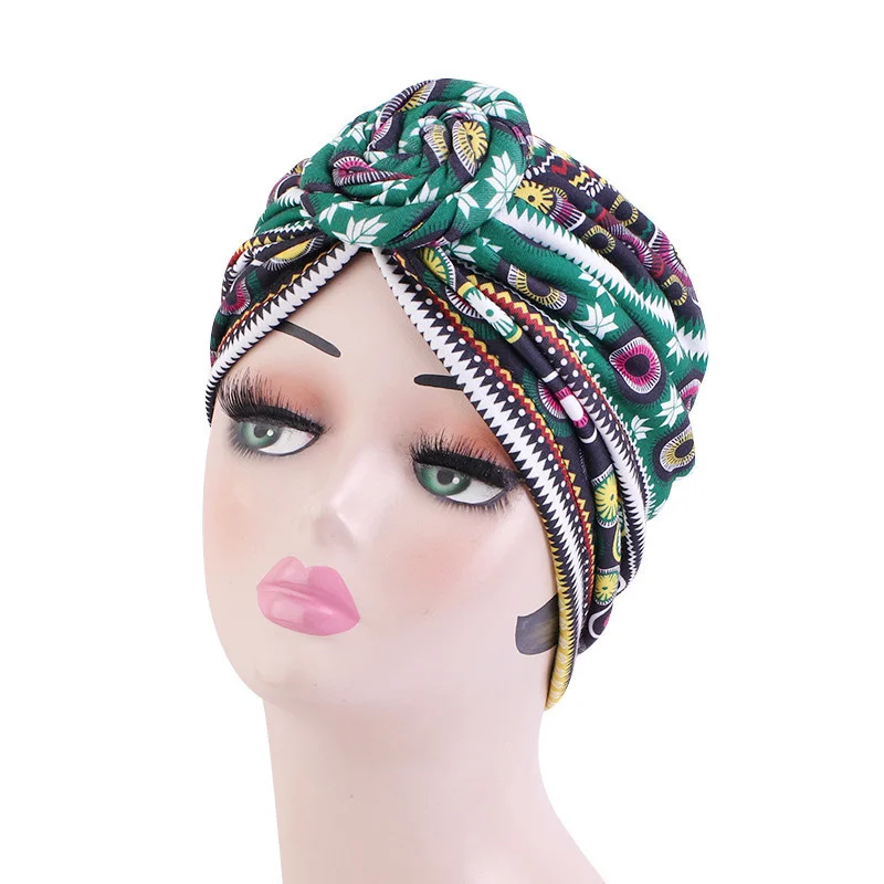 Afrikanische Druck Turban Hut für Frauen Scrunchies Knoten Headwrap Stretch Bandanas Party Headwear Damen Kopftuch Haar Zubehör – Detail 22