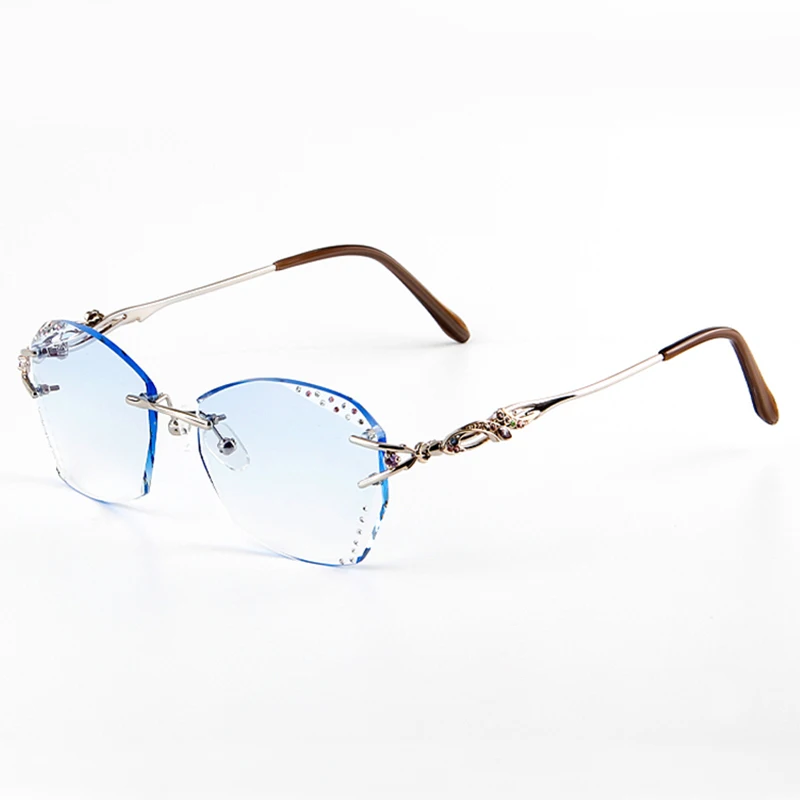 Titanium Prescription Glasses Frame Progressive Color Lentes Trimmed Opticos Gafas Diamond Sunglasses Women Rimmed Eyewear image 6