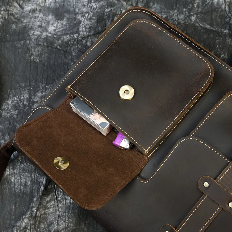 Elin-Sac à Bandoulière en Cuir de Vache group pour Homme, Sacoche de Travail Décontractée de Grande Capacité, A4