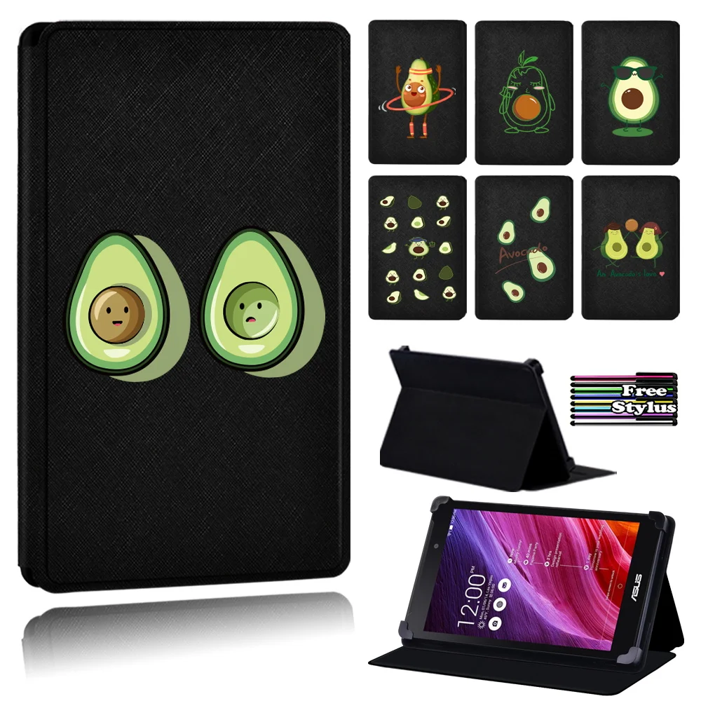 New Avocado Cartoon Flip Stand Tablet Case Fit Asus Memo Pad 7/Memo Pad HD 7 ME173X ME173/Memo Pad 10 ME102A ME103K/Pad 8 Me181C