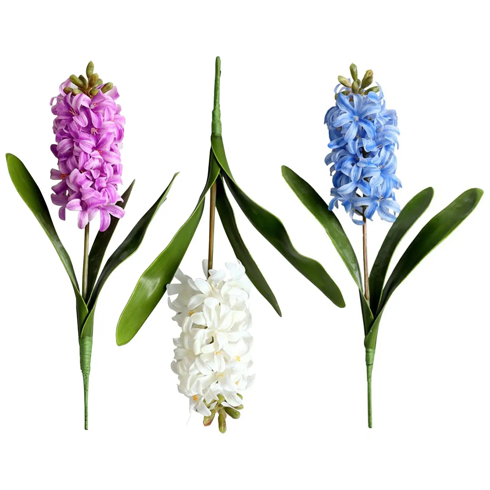 3D Hyacinth Narcissus Plastic Artificial Flower Potted DIY Crafts Floral Festival Party Fake Plants Decorative Flowers