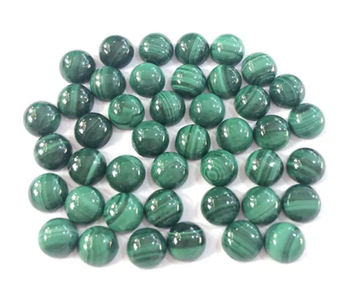 100% Malachite cabochon 6/8/10mm Semi precious Natural Stone beads For Jewelry Making Ring Face Gem