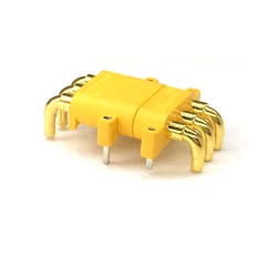 Amass MR30PW-FB Aeromodelling ESC Motor 3-pin Plug 90 Degree Angled Leg Horizontal Circuit Board Male and Female Butt Connector