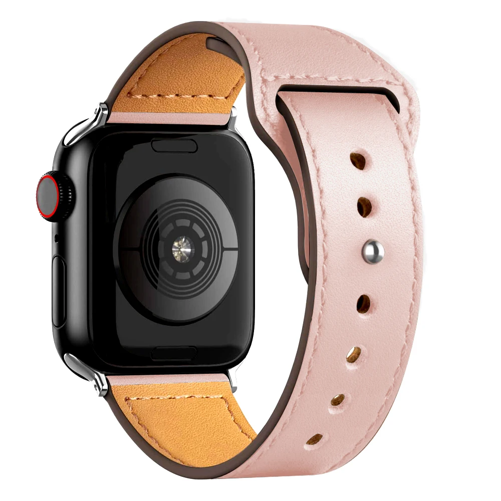 Lederarmband für Apple Watch, Modell Ultra 4, 3, 49 mm, 46 mm/42 mm, 41 mm/45 mm, 44 mm, 40 mm, Armband für iWatch, Serie 12, 11, 10, 9, 8, 7, SE 3. – Detail 12
