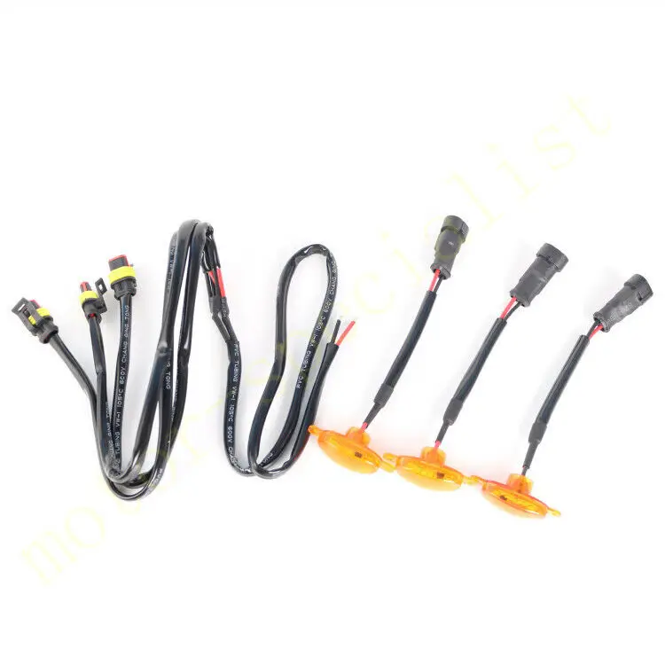 3pcs LED Car Front Grille LED Amber Light Raptor Style Light Kit Decor W/ Wire Speed For Ford Explorer 2006-2010