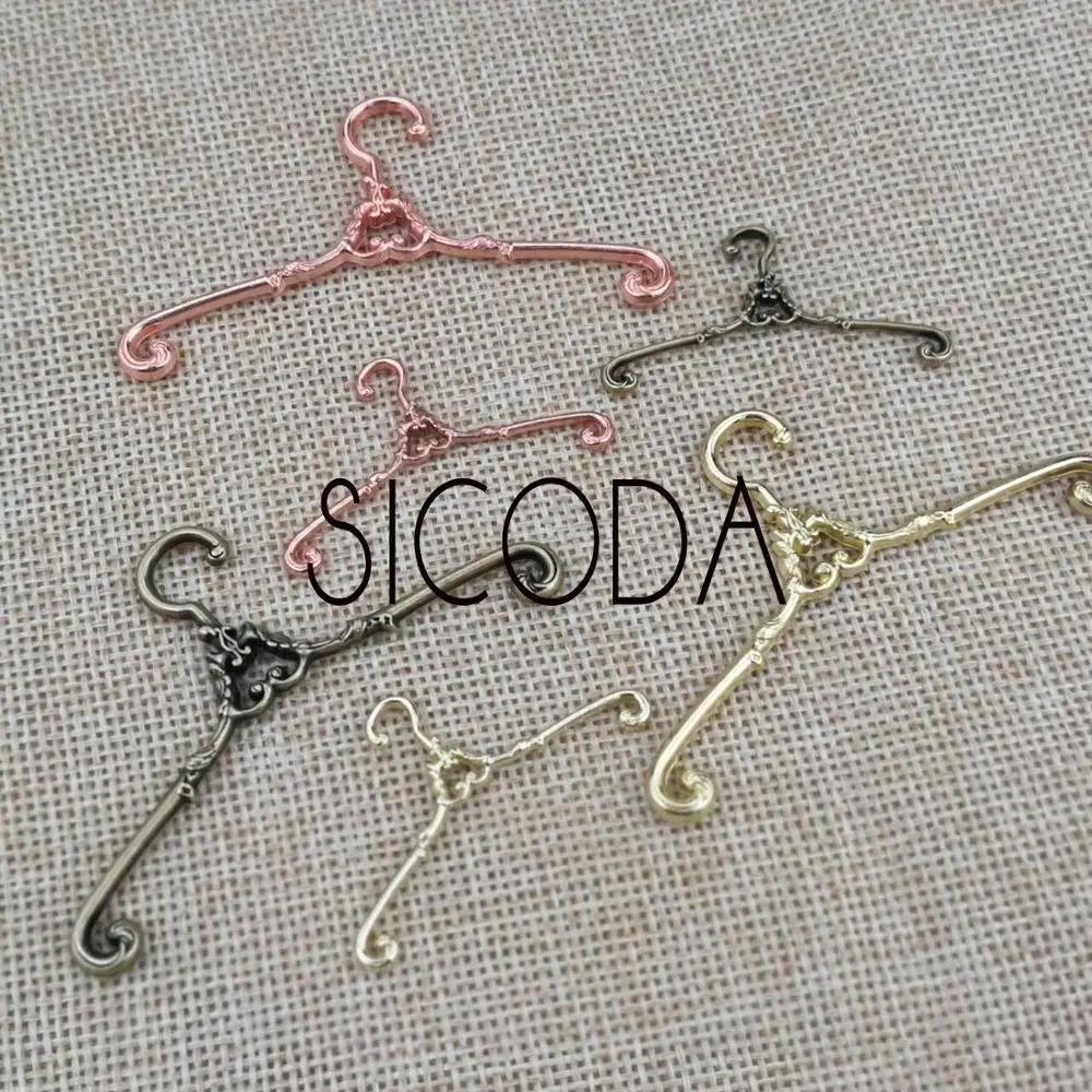 BJD Hanger Doll Accessories Doll Hangers  Doll Barbie 3/4/6/8 Points Ob11 Mini Doll Color Doll Metal Clothes Hanging 20pcs