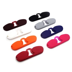 Portable Silicone Nose Clip Reading Glasses Men Women Mini Keychain Magnifying Presbyopic Rimless Readers Spectacles GH1197