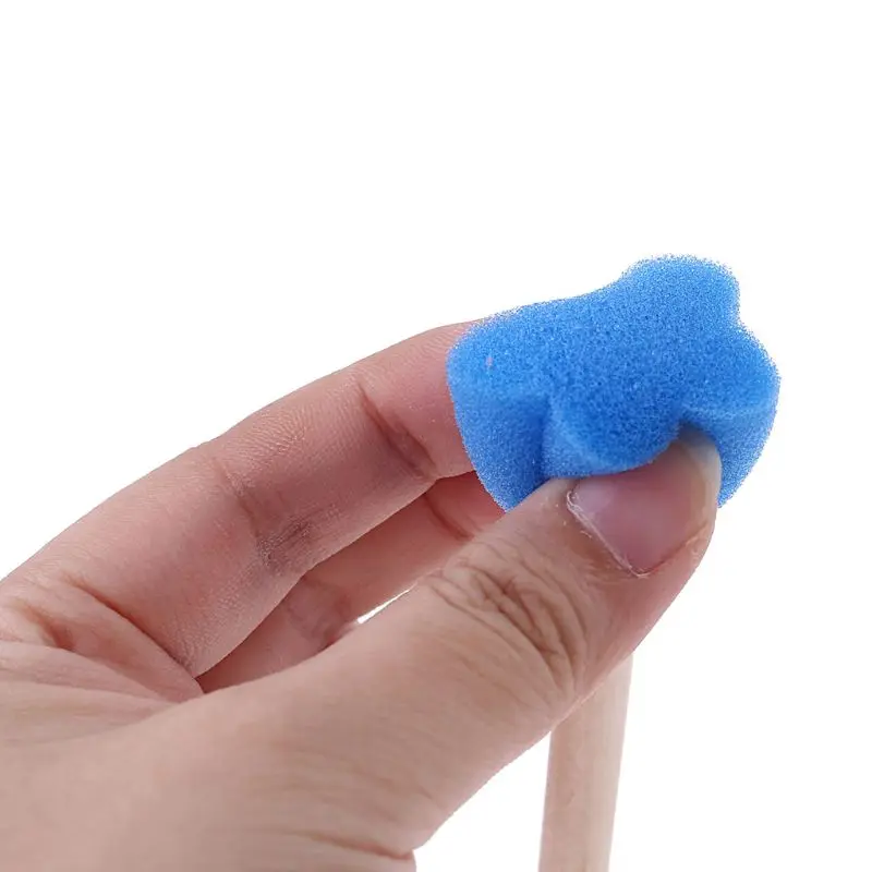 5 шт., детская губчатая кисть с деревянной ручкой