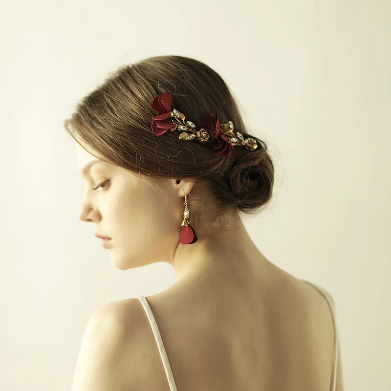 O860-1 Nieuwe Stijl Schattige Doek Bloem Prinses Koreaanse Haarspeld Haarspelden Sieraden Handgemaakte Fancy Bruiloft Accessoire Voor Vrouwen