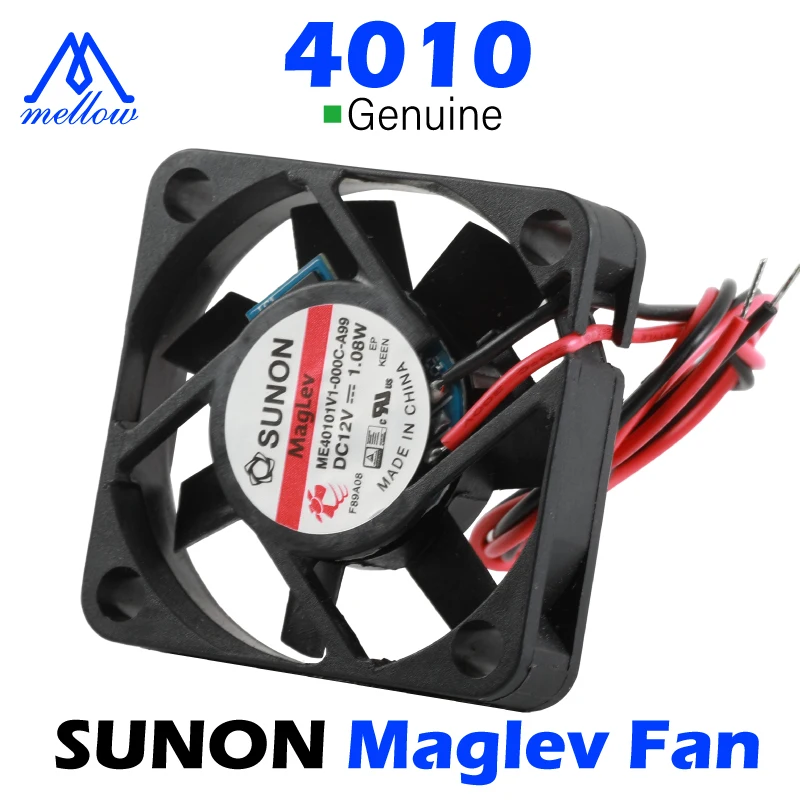 

12V/24V Sunon 3D Printer Small Cooling Magnetic Suspension Bearing 4010 Fan Cooling Extruder Hotend BLV mgn Cube Ender 3