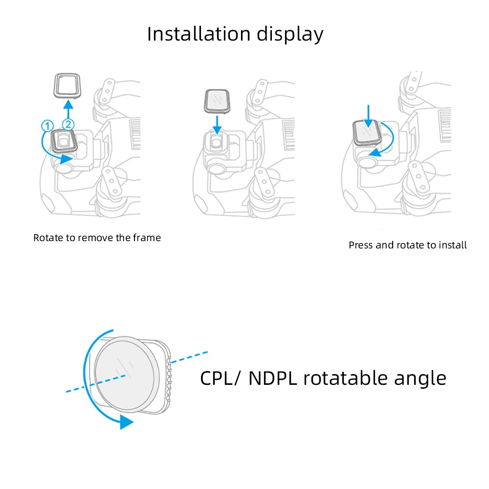 Glass ND8PL ND16PL ND32PL ND64/PL CPL ND/PL Lens Filter Cap for DJI Mavic Air 2 Drone Gimbal Air2