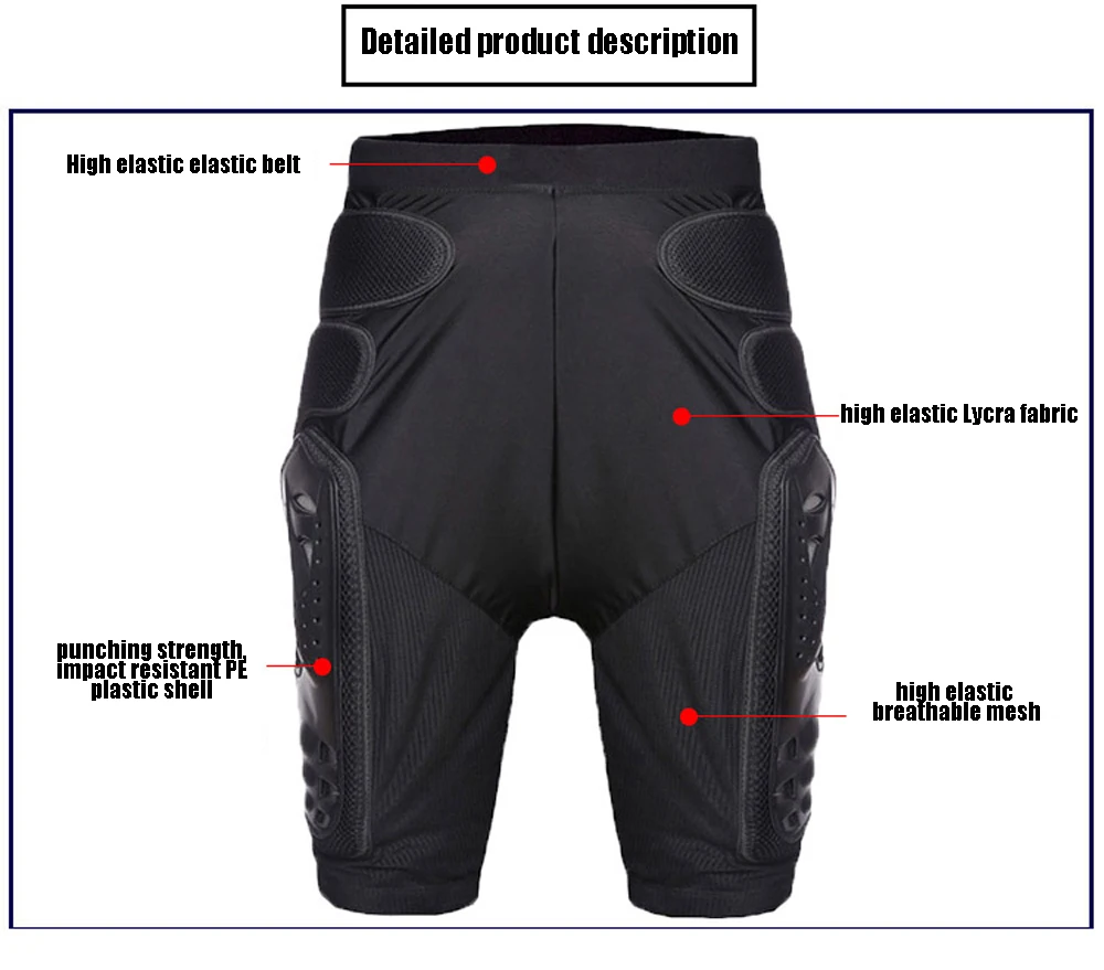 GHOST RACING Motocross Short Protector Motorcycle Shorts Moto Protective Gear Armor Pants Riding Racing Equipment Hip Protection