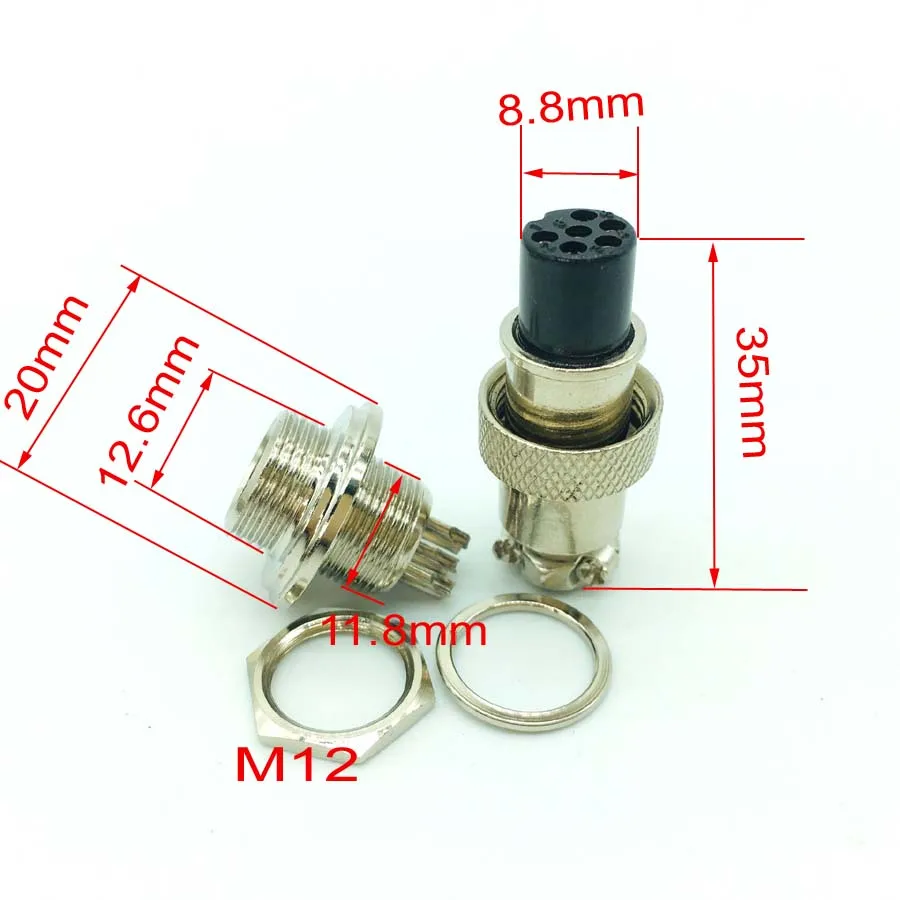 10 Bộ Hàng Không Cắm Ổ Cắm GX12 2 Pin 3pin 4pin 5pin 6pin 7Pin M12 Hình Đĩa Ốc Vít Bích DF12 loạt Cổng Kết Nối Liên Kết Bài