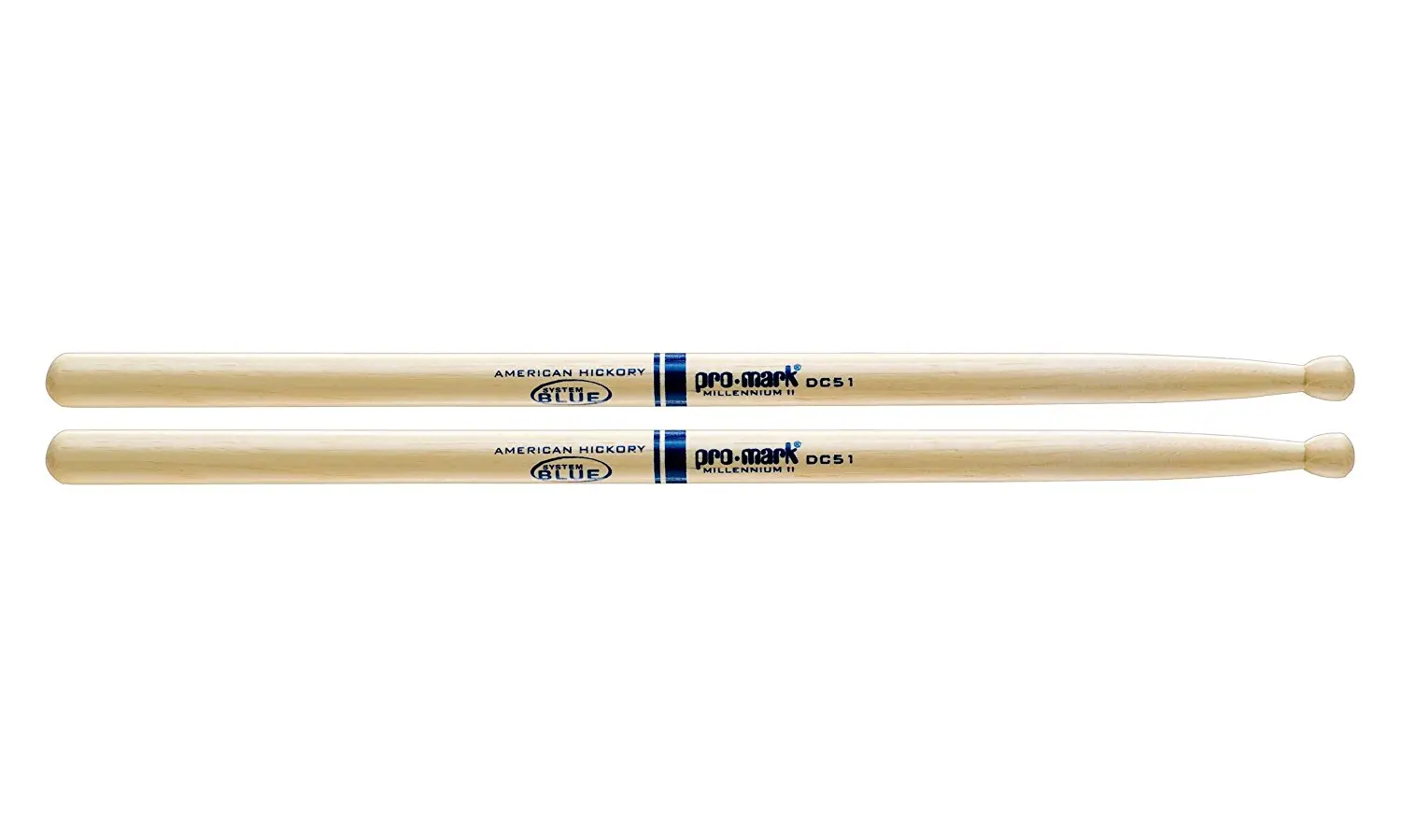 Promark by D\'addario TXDC51W American Hickory DC51 Wood Tip  Marching drumstick