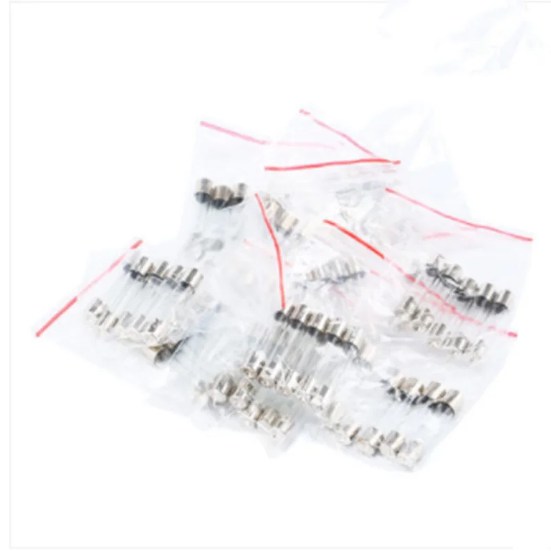 Häufig verwendet sicherung paket 5*20 6*30MM 250V sicherung 10 arten von häufig verwendeten daten (5 stücke jedes)