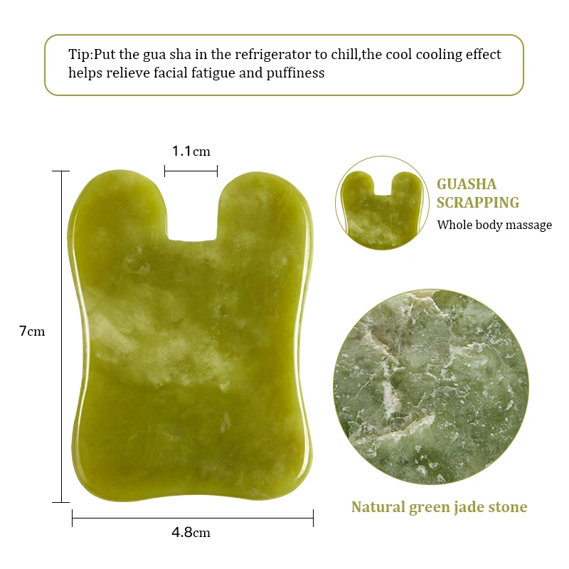 Natural Jade Guasha Scrapping Plate Massager for Face Gua Sha Face Massager Beauty Neck Skin Thin Lifting Wrinkle Remover