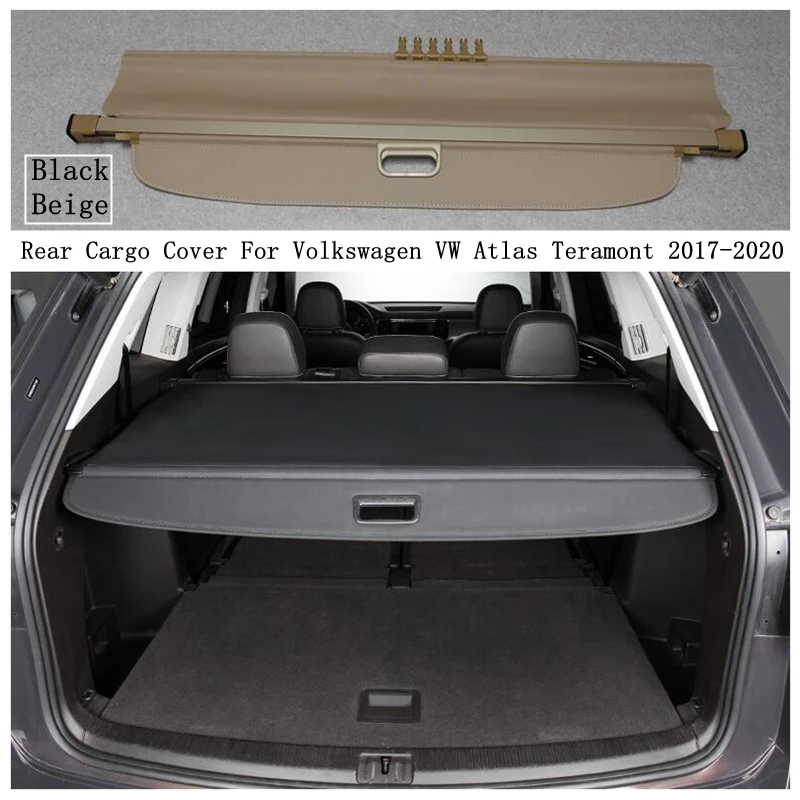 

Rear Cargo Cover For Volkswagen VW Atlas Teramont 2017-2020 Privacy Trunk Screen Security Shield Shade Auto Accessories