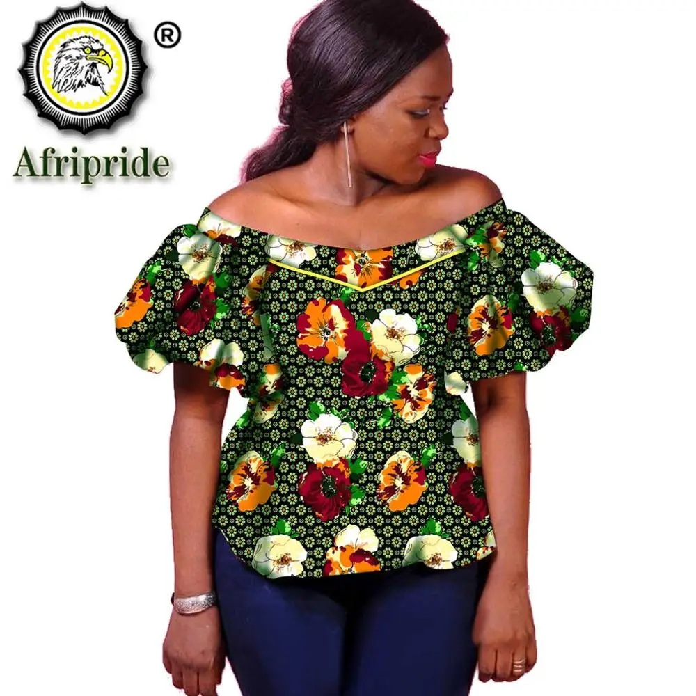 2024 African Shirts Women New Fashion Elastic Traditional Print Blouse For Lady Tops Outwears plus size dashiki Female S1924009