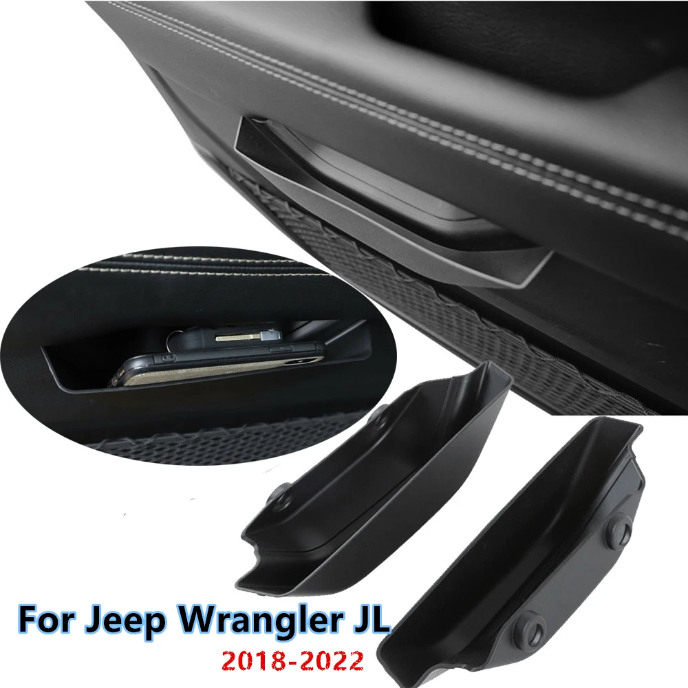 Front Door Grab Handle Storage Box Organizer Tray for Jeep Wrangler JL 2018-2022