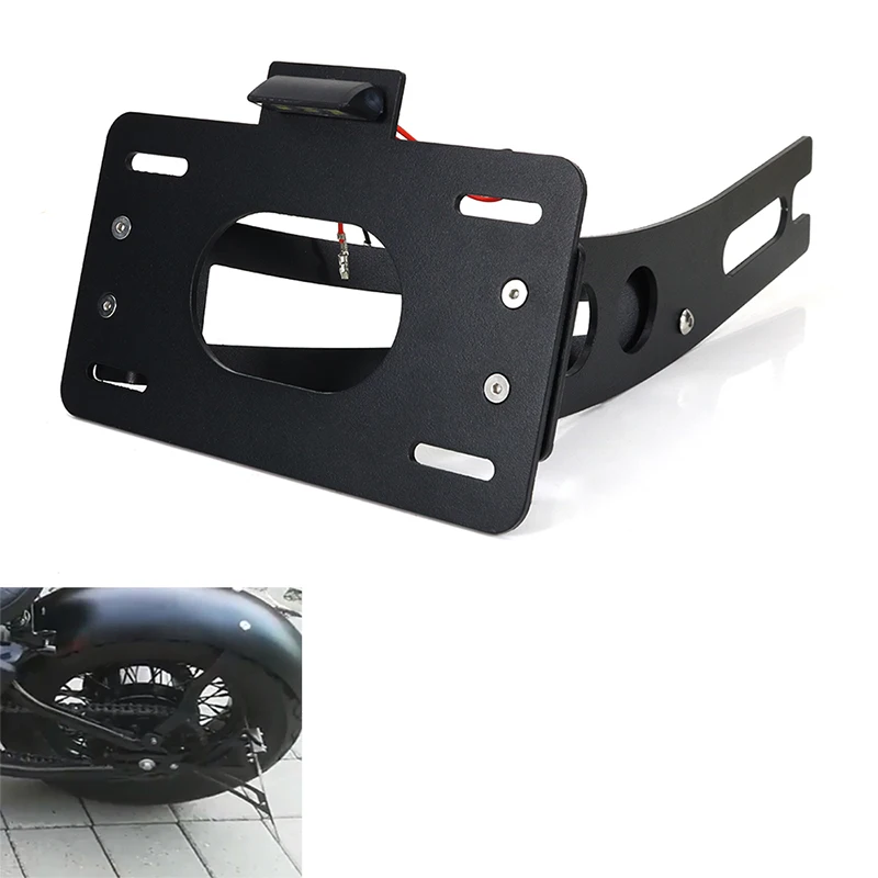 Fit for Honda Shadow VT 600 C 1988-2000 Side Fender Eliminator Side Mount License Plate Holder Side License Plate Holder