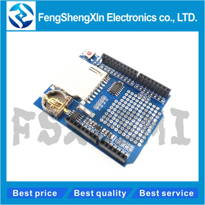1pcs New Data Logger Module Logging Recorder Shield V1.0 For Arduino UNO SD Card One