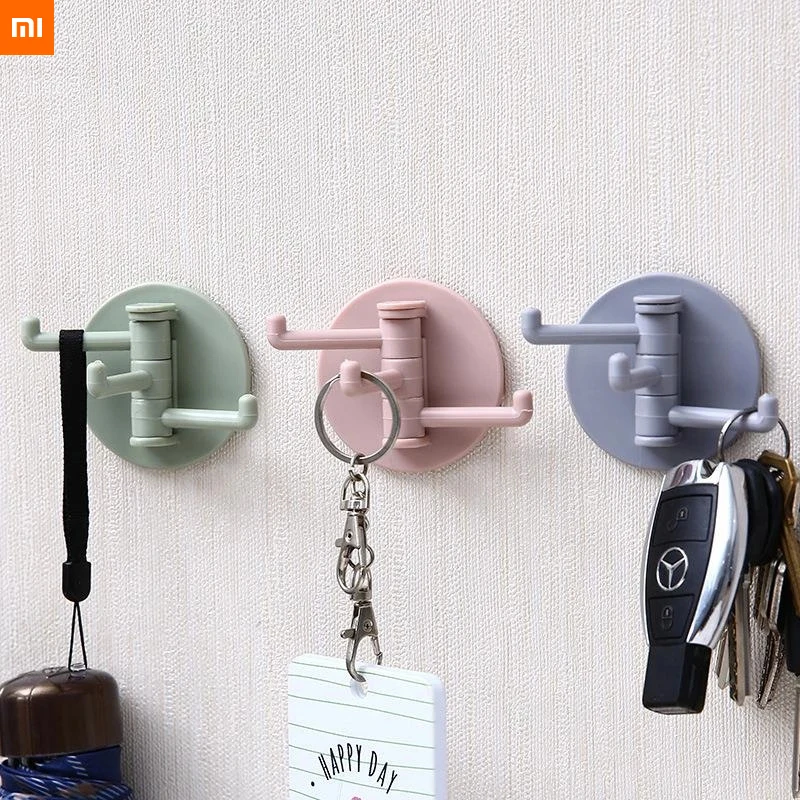 

Самоклеящийся кухонный настенный крючок xiaomi, держатель для ключей, вешалка для полотенец, вешалка для ванной, крючки, многофункциональные крючки для хранения