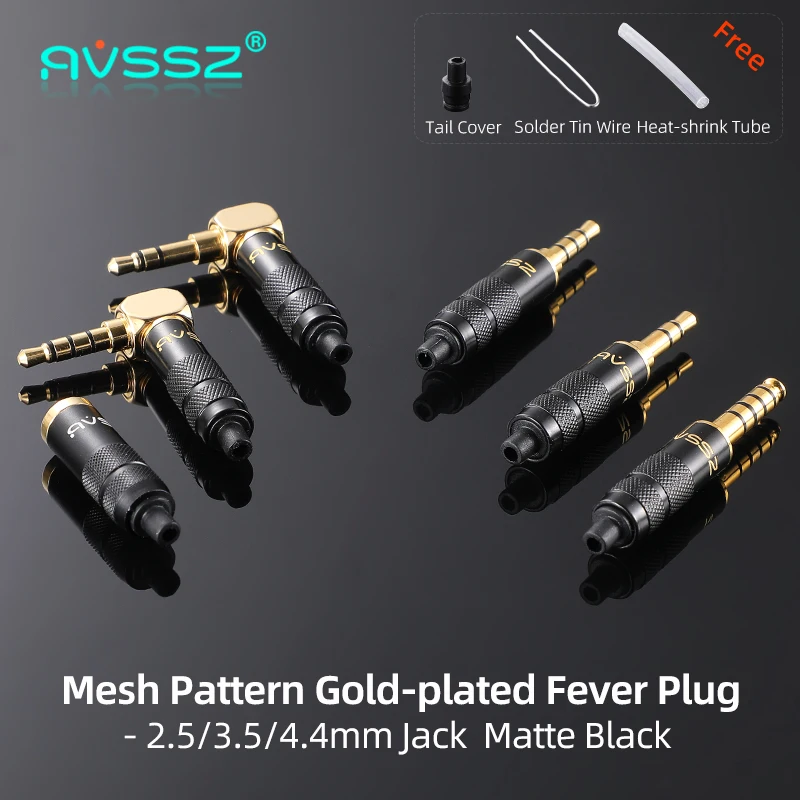 AVSSZ High-end Jack 3.5mm Stereo Headphone Audio Extension Cable Plug Gold-plated Dual-channel 3 4 5 Poles 4.4mm Balanced Plug