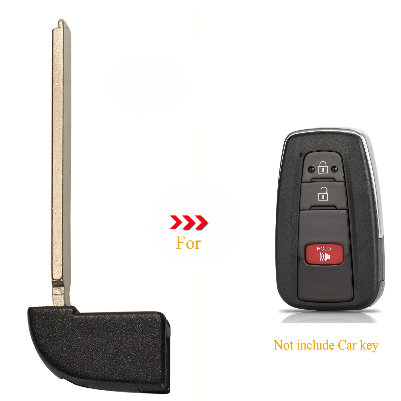 jingyuqin Remote Car Key Keyless Emergency Insert Uncut Blade Blank For Toyota Camry RAV4 Corolla C-HR 2019