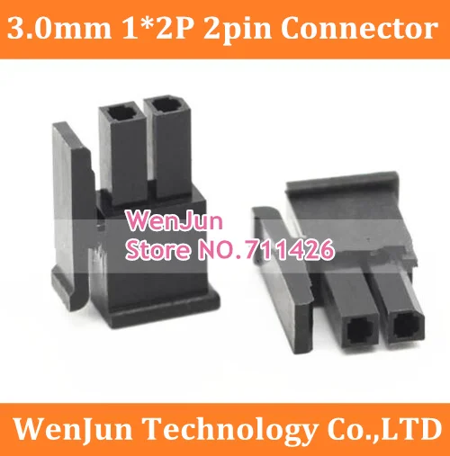 MXM3.0MM 2pin male Connector 3.0-1*2pin MALE black male power connector pitch 3.0mm plastic shell connector 43025-0200