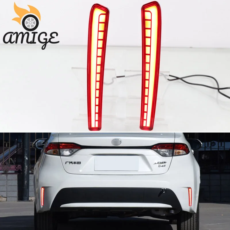 

Car LED Reflector Bumper Lamp Taillights For Toyota Corolla L/LE/XLE US 2019 2020 Backup lamps Brake Light Rear Lights