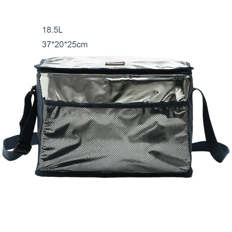 SANNE 18L Thickened Large Capacity Insulated Thermal Bag Large Capacity Ice Bag Picnic Cooler Bag With Side Pocket Lunch Box