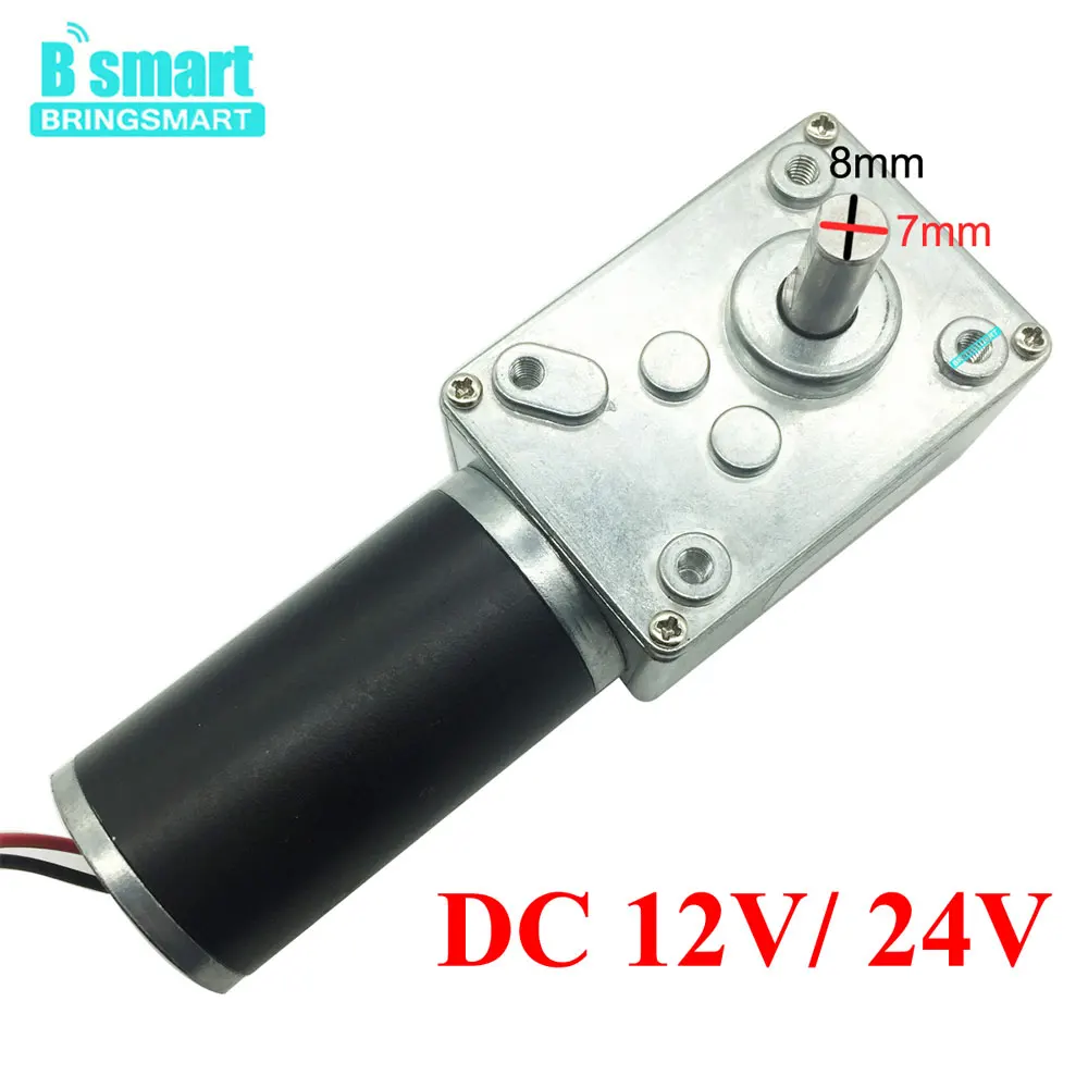 

Bringsmart DC Worm Gear Motor A58SW31ZY 12V Micro Motor 24V Reversed 470rpm DC Motor High Torque Self-Lock For Curtain Machine